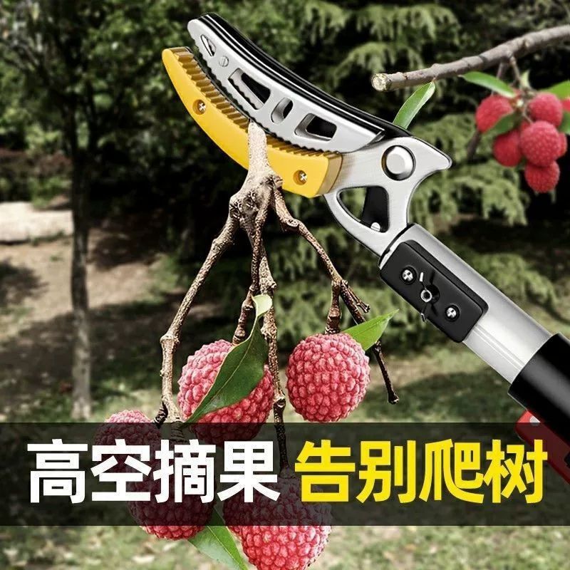 나무 전지가위 장대 수확 과일따기 고지 감따기 가위 1m 스테인리스 스틸 간편 과일 따기 - 상세 이미지 5