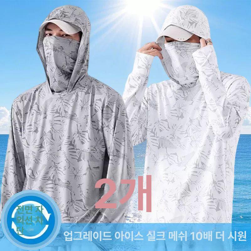 빅사이즈 여름낚시복 상의 의류 통기성 티셔츠 M 두 개 화이트+다크그레이 - 상세 이미지 3