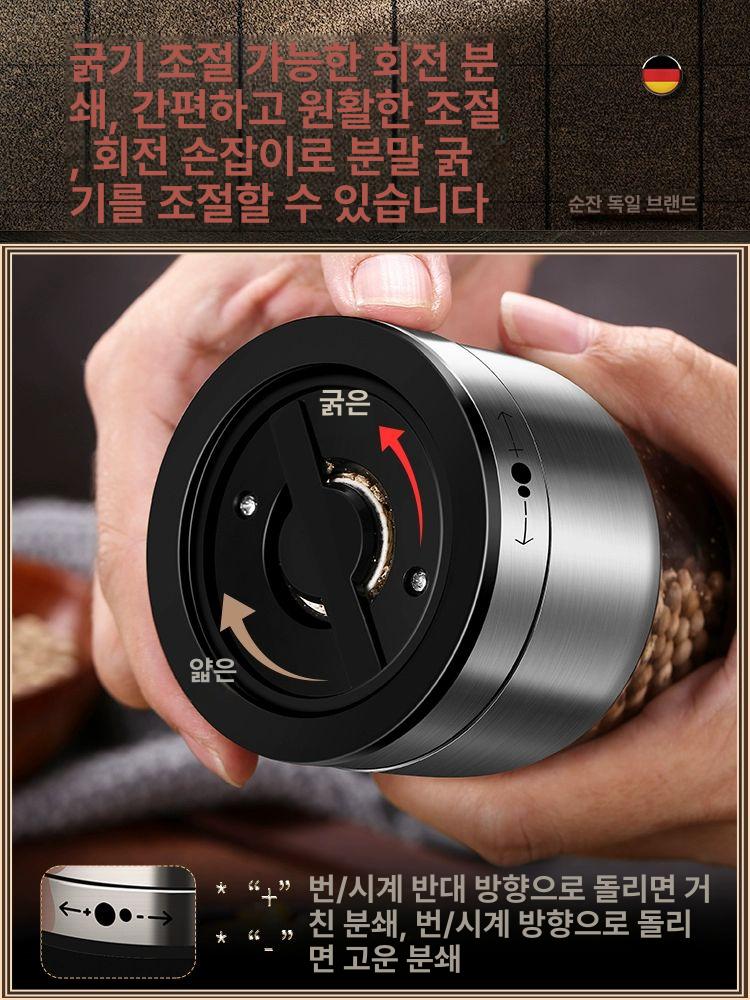 수동 후추 소금 그라인더 음식점 깨갈이 롱 그라인더+오일 스프레이 병+오일 - 상세 이미지 4