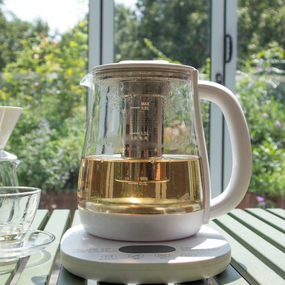 내열유리 전기 티포트 커피포터 포트기 차탕기 보리차 티마스터