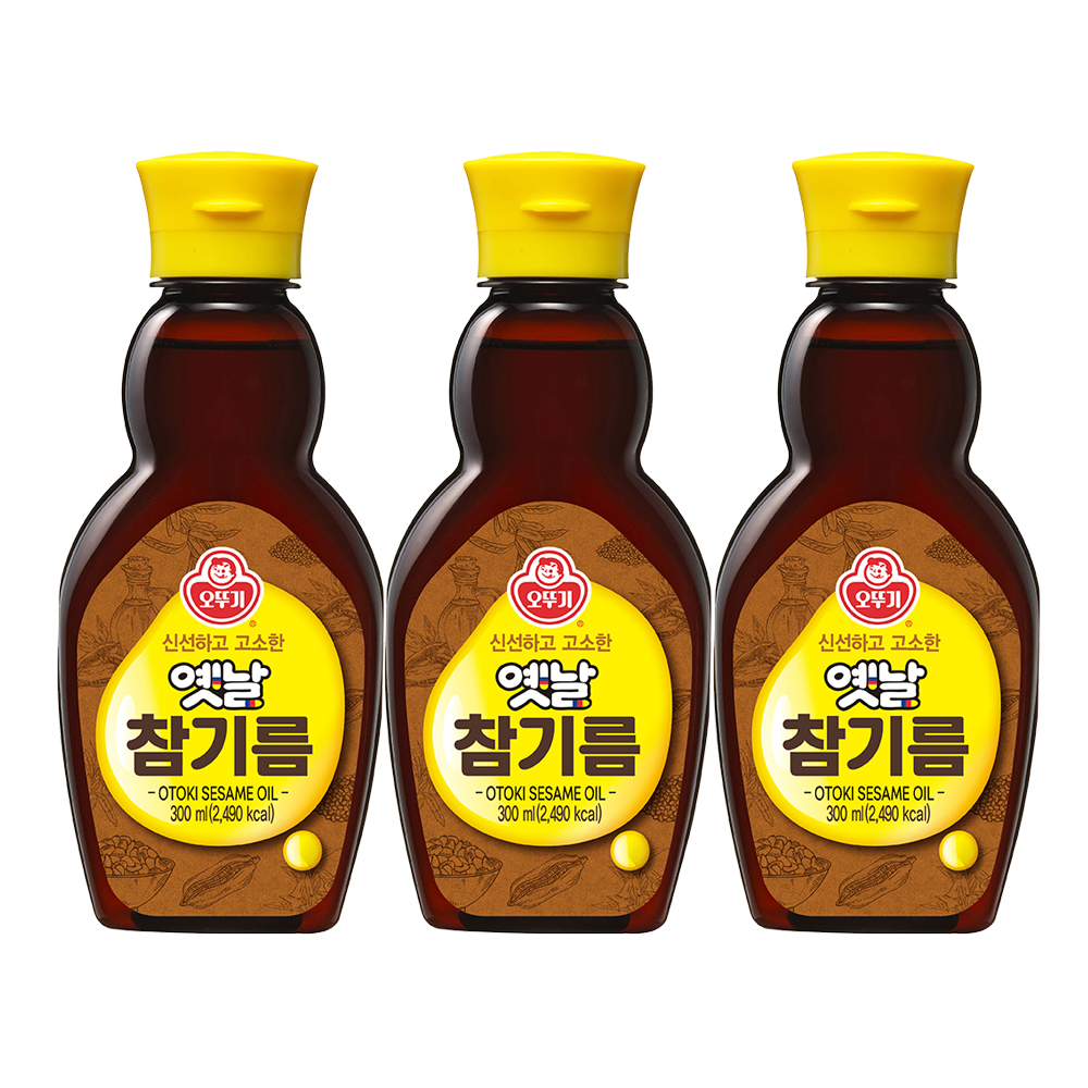 오뚜기 옛날 참기름 300ml, 3개 - 메인 이미지