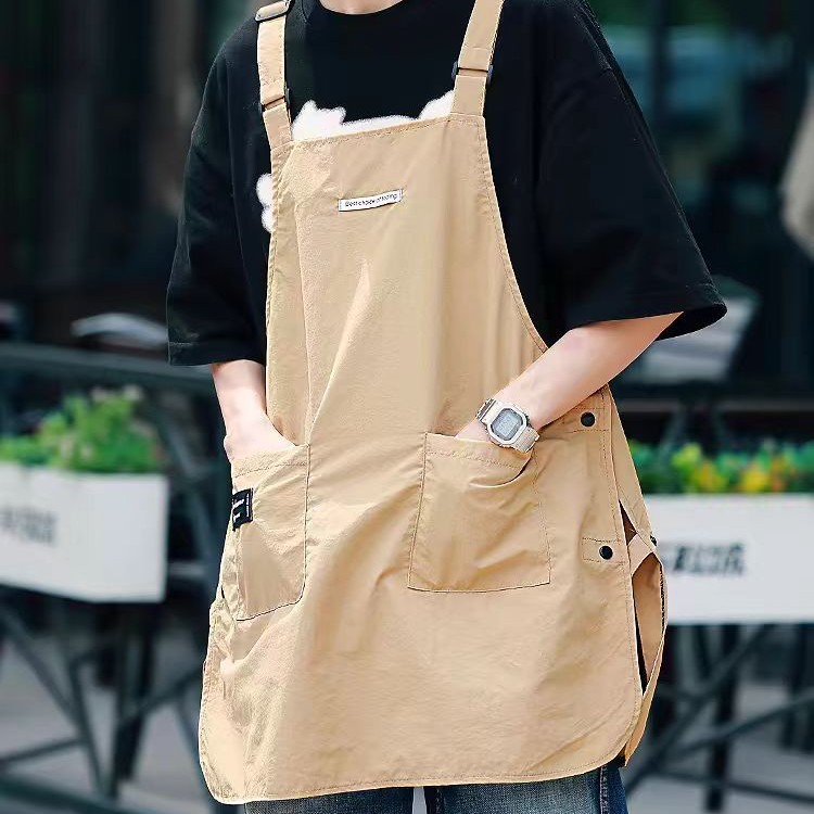 숏앞치마 작업복 작업 조끼 군녹색 방수 실 짧은 타실론 공방 스트 블랙 올리브그린