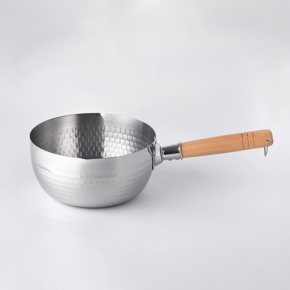 이유식냄비 스텐 원목손잡이 눈금 인덕션 라면 편수냄비 20cm