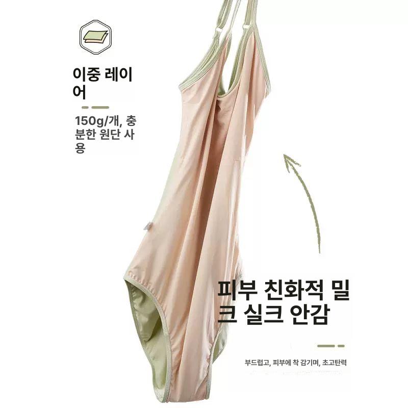 성인발레복 레오타드 발레 반팔 연습복 스트랩 지댄스 라이트퍼플 패드 포함 S - 상세 이미지 3