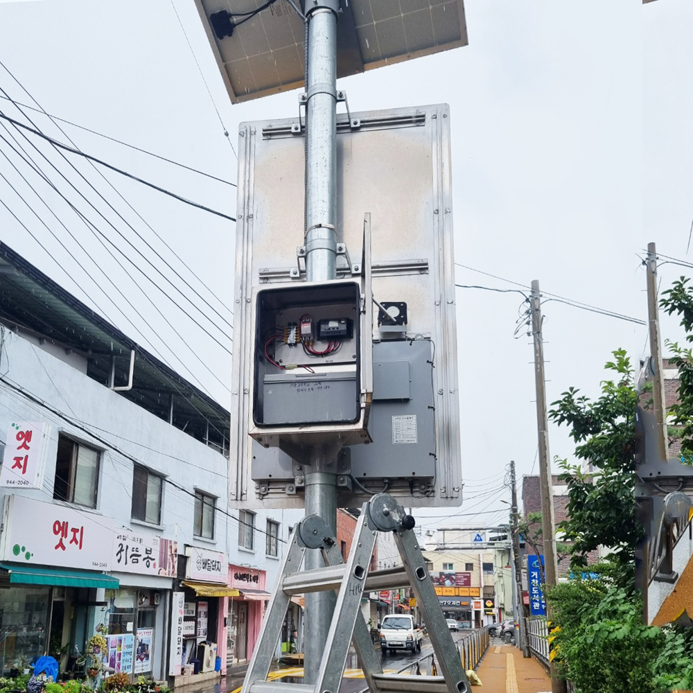 쏠라 과속 경보 속도 제한 표지판 태양광 스피드 디스플레이 스쿨존 어린이 보호구역 단주식 이미지 6