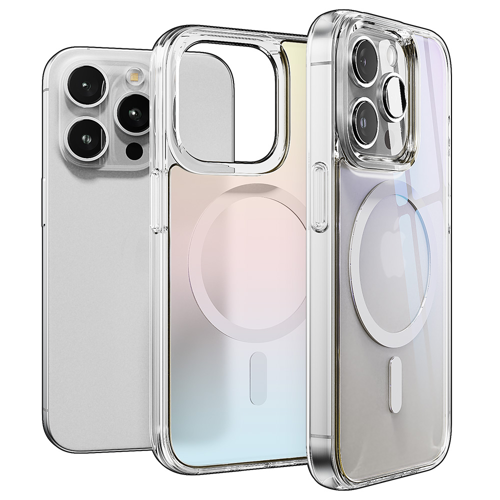 빅쏘 띠부띠부 컬러 범퍼 맥세이프 케이스 투명, 아이폰15 프로