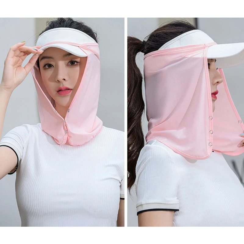 모자 캡 선가드 햇빛가리개 얼굴가리개 탈부착 뒷목 선쉐이드 골프 등산 - 상품 이미지