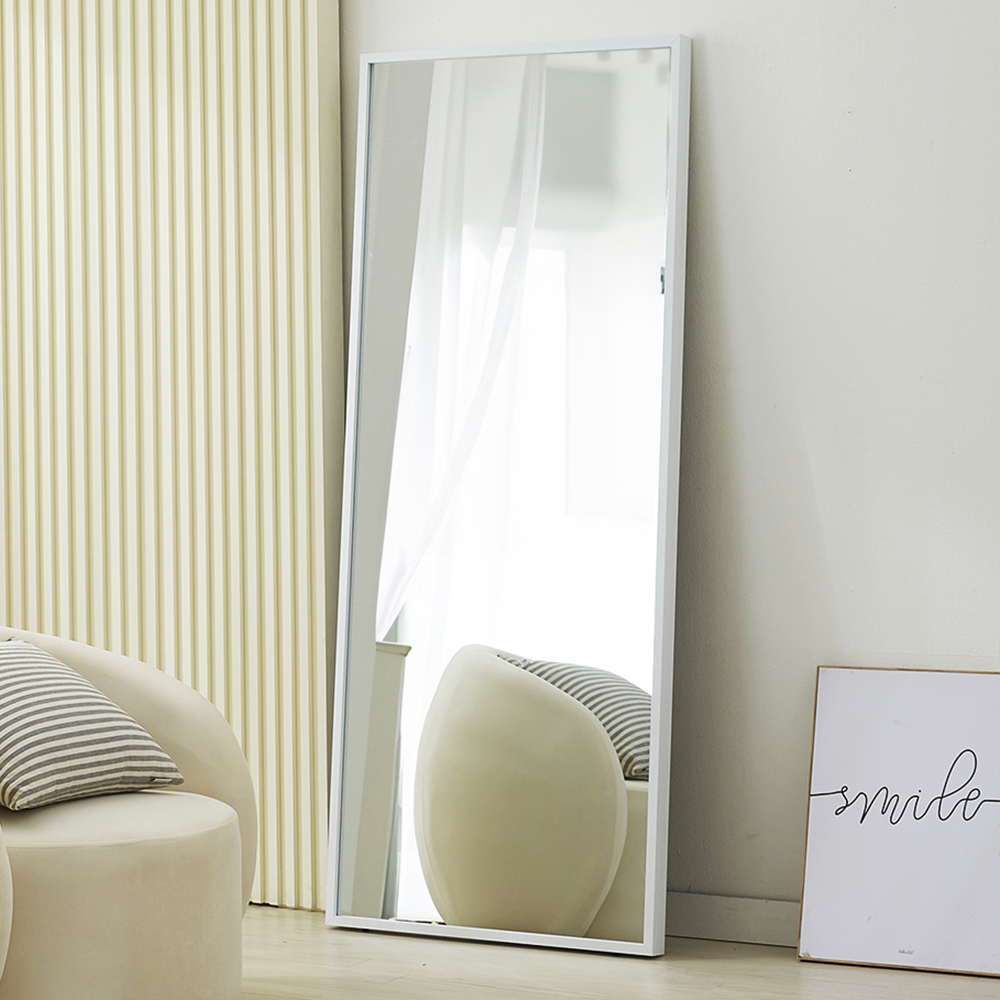 대형 와이드 인테리어 전신거울 벽걸이 스탠드 700 x 1700 화이트