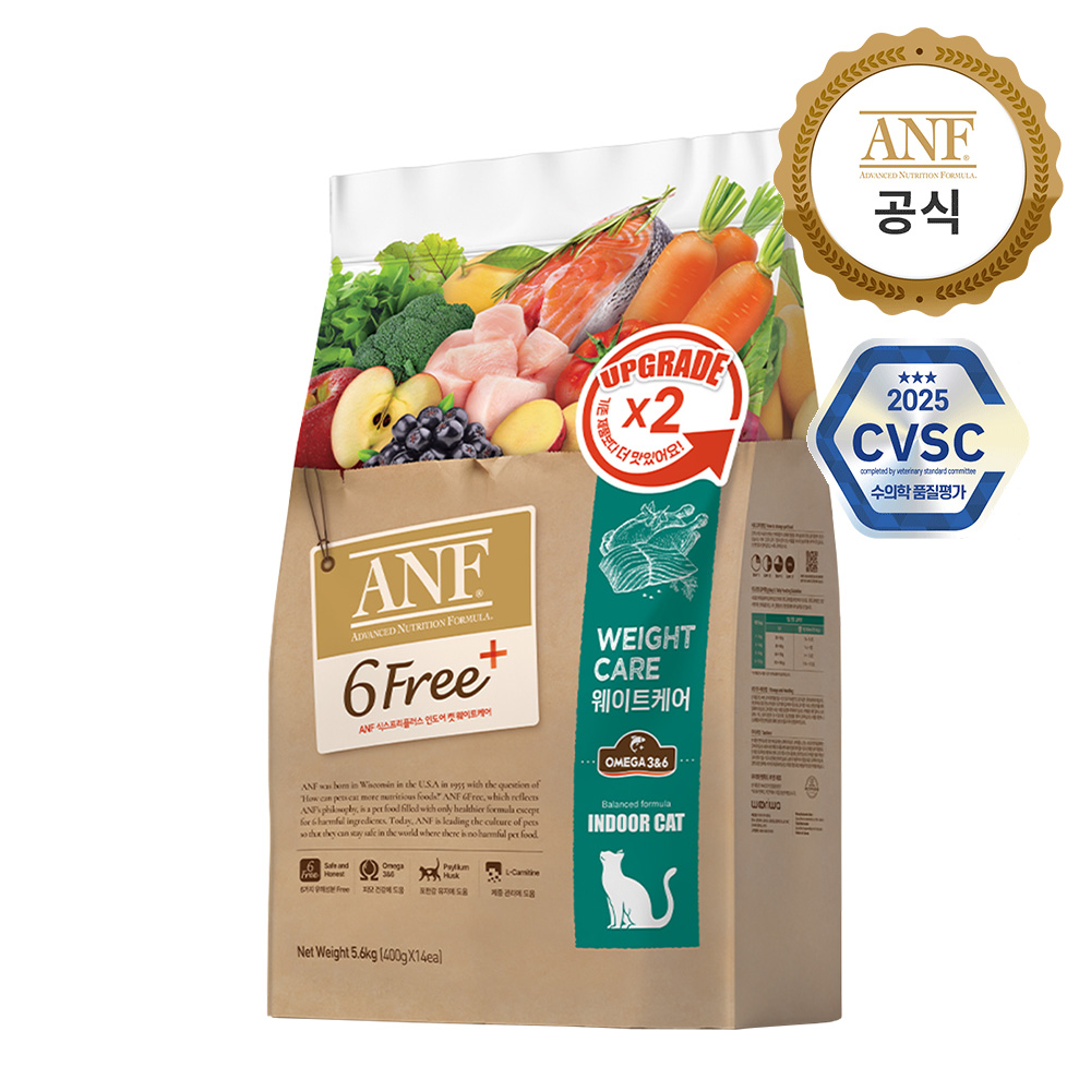ANF 식스프리플러스 인도어 캣 웨이트케어 5.6kg 고양이 사료 - 메인 이미지