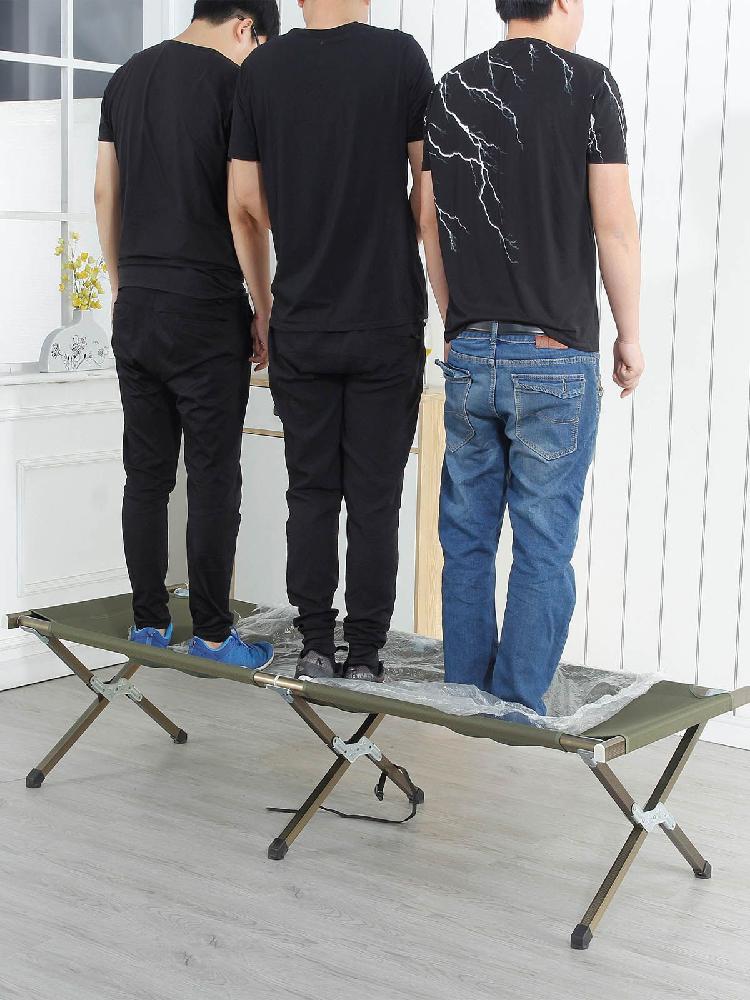 캠핑 등산 경량 야전침대 의자 휴대용 접이식 롱체어 소형 철제 침대 폭 60CM 길이 180CM - 상세 이미지 3
