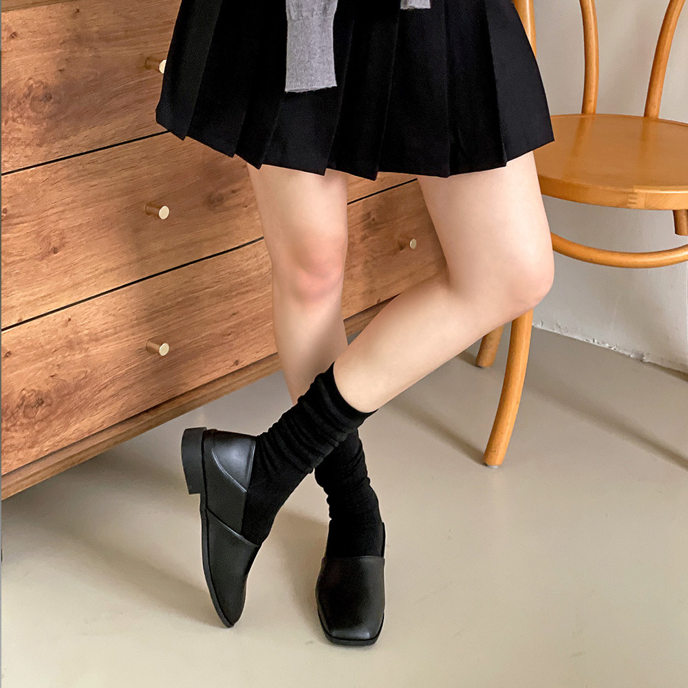 플라틴베이지 빅사이즈 260 각코 말랑 스퀘어 쿠션 데일리 로퍼 단화 - 상세 이미지 4
