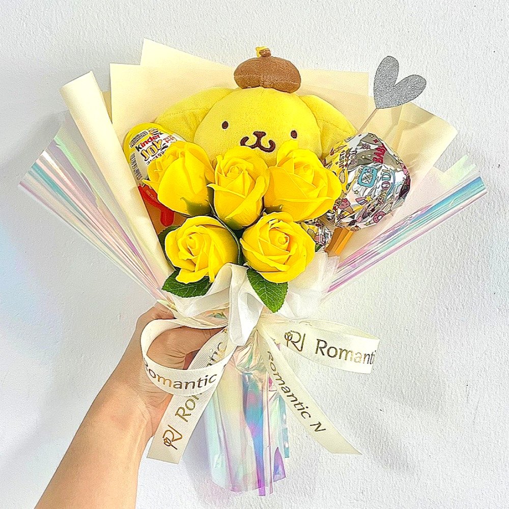인형꽃다발 쿠로미 시나모롤 티니핑 산리오 졸업 어린이선물 캡슐토이 킨더조이 오로라포장 이미지 7
