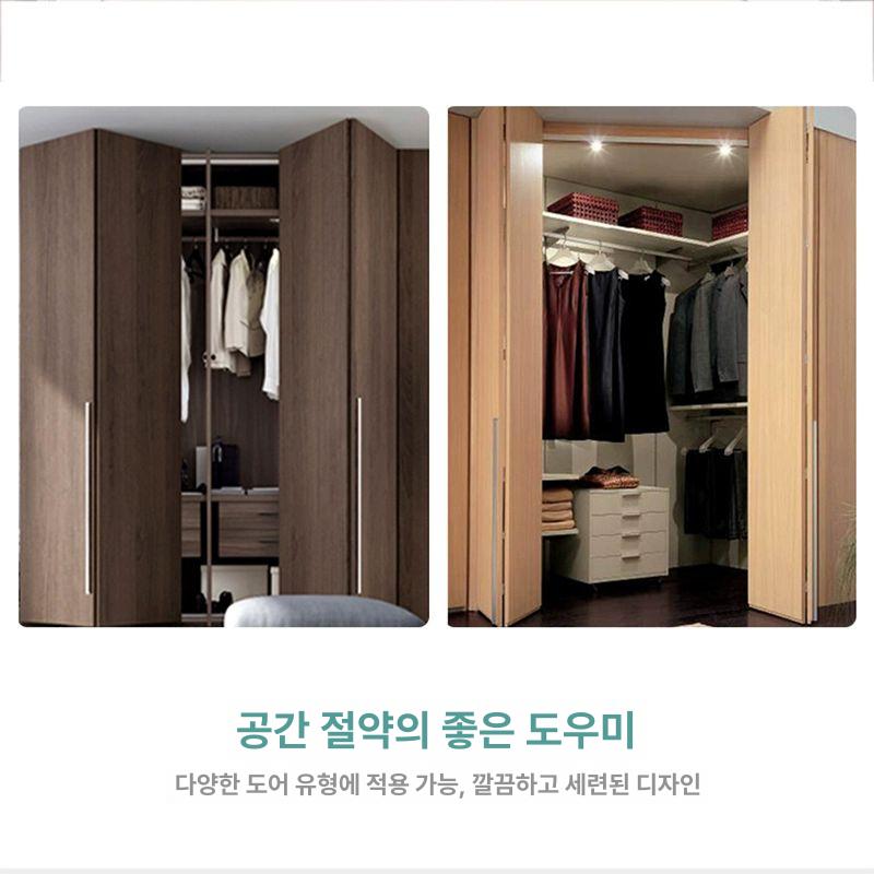 미닫이 도어 슬라이딩 접이식 샷시 가게 중문 문닫힘 행거 인테리어 부품 접이식 레일 1m 접이식 바퀴 제외 - 상세 이미지 5