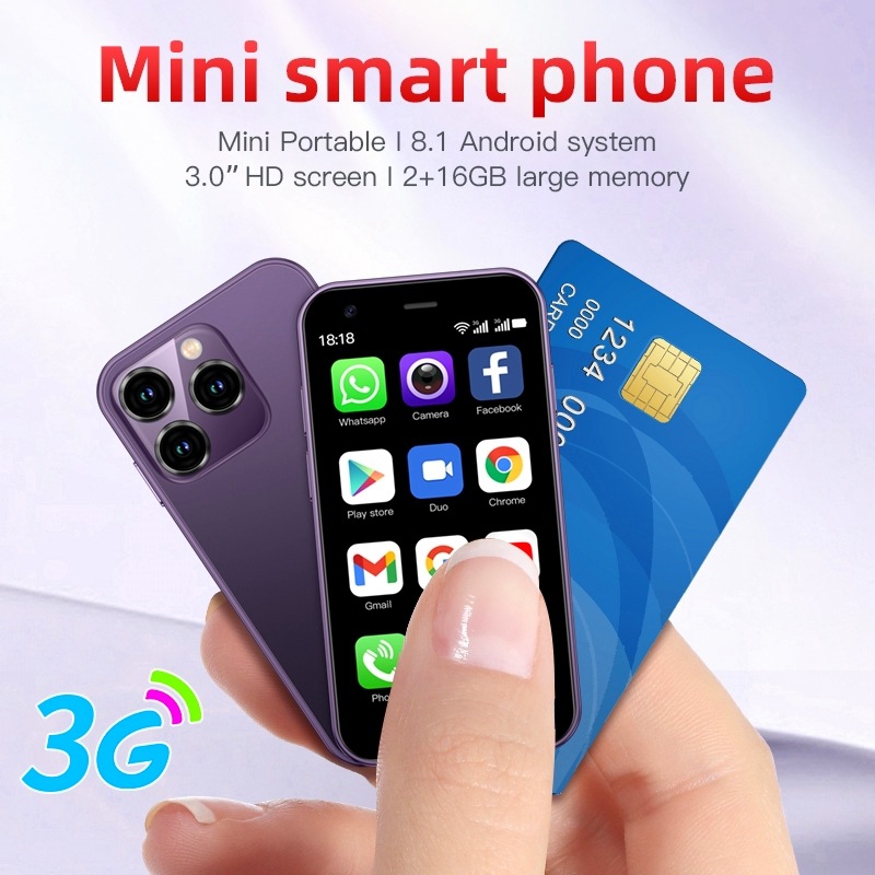 초미니 휴대폰 아이폰 xs16 소형 SOYES 스마트폰 4G 세컨폰 2G+16G 블랙 - 상세 이미지 2