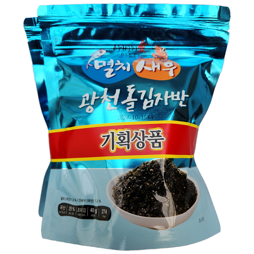 명식품본사 광천 돌김자반 소포장 멸치 새우 40g, 20개 - 메인 이미지