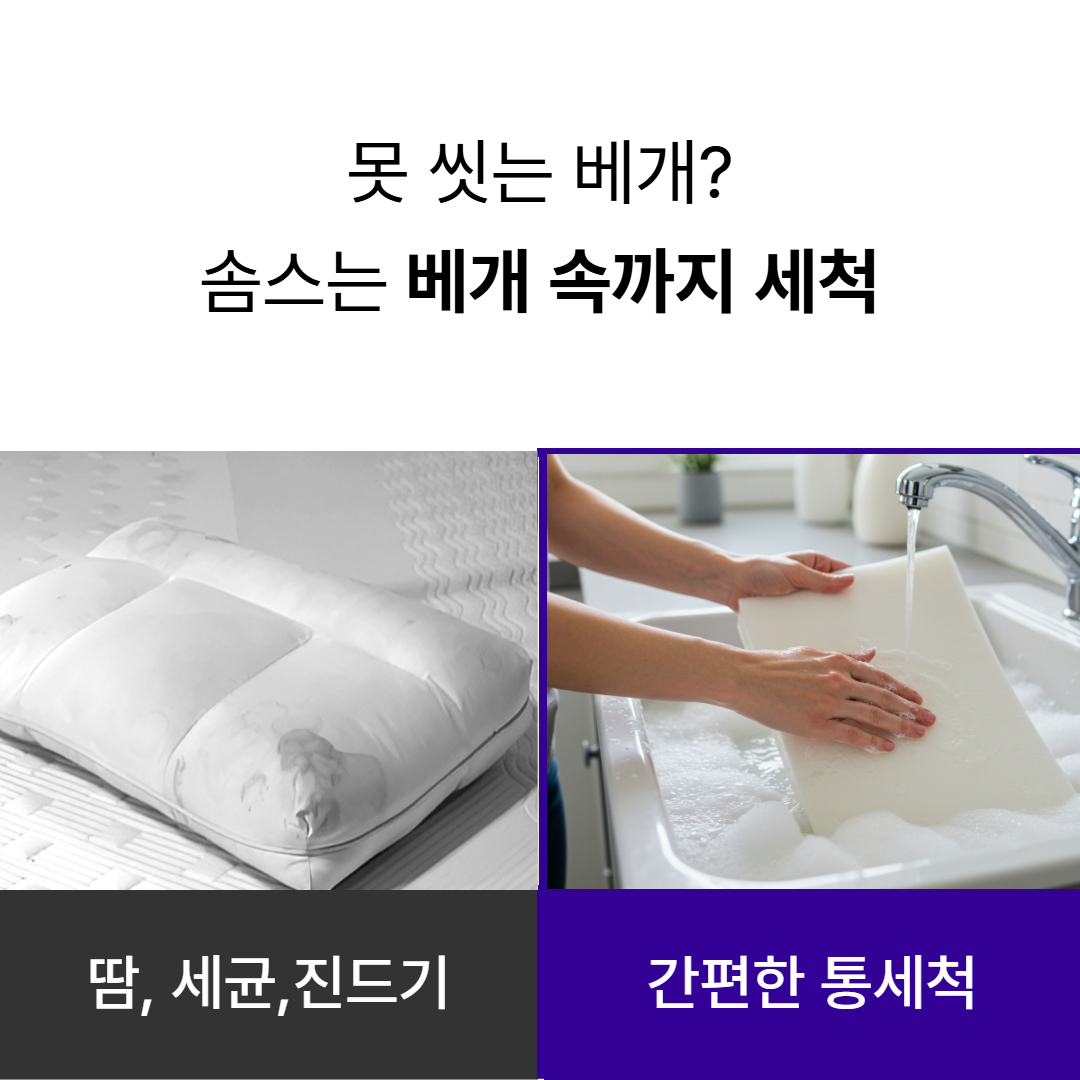 솜스 목어깨 편한 목디스크 일자목 거북목 옆으로자는베개 경추 맞춤형 베개 이미지 6