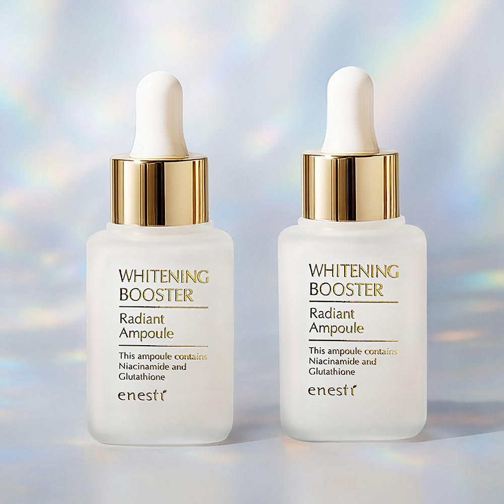 에네스티 화이트닝 부스터 기미 잡티 주근깨 미백 화이트닝 앰플 1+1