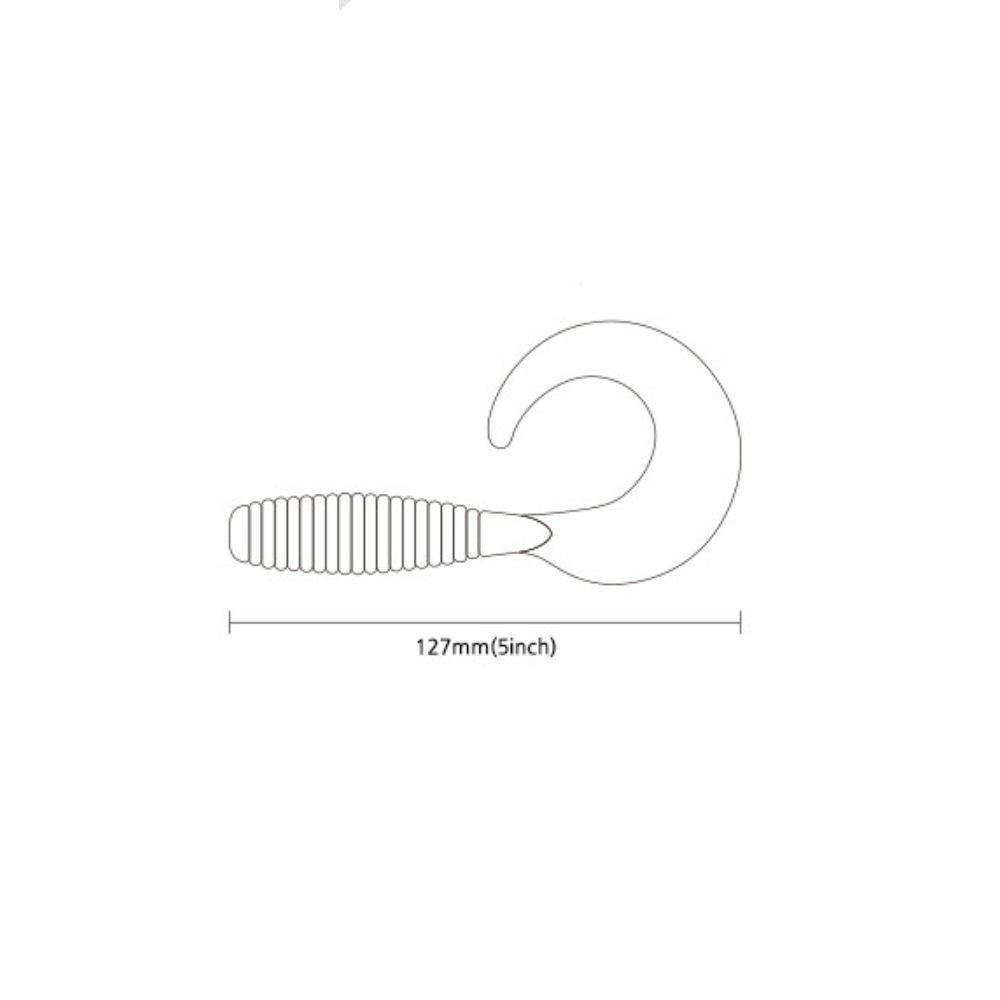 캣츠크로우 씨그럽 우럭웜 광어캐스팅 배스웜 026 워터멜론 레드, 12.7cm(5인치) - 상세 이미지 4