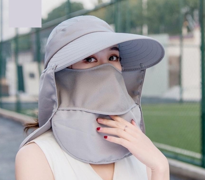 여름 자외선차단 썬햇 얼굴햇빛가리개 돌돌이썬캡 농사모자 - 상품 이미지