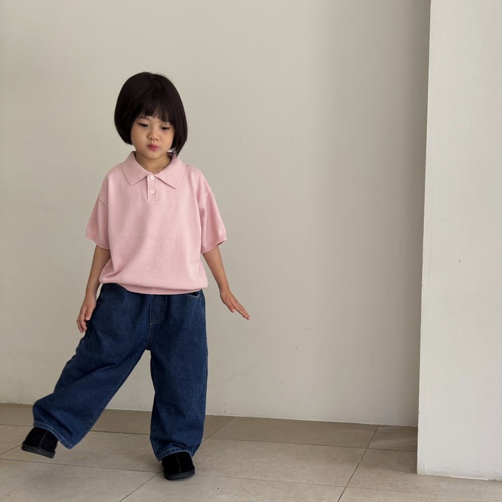 주니어 카라니트티 반팔 XS-XL 데일리룩 이미지 8