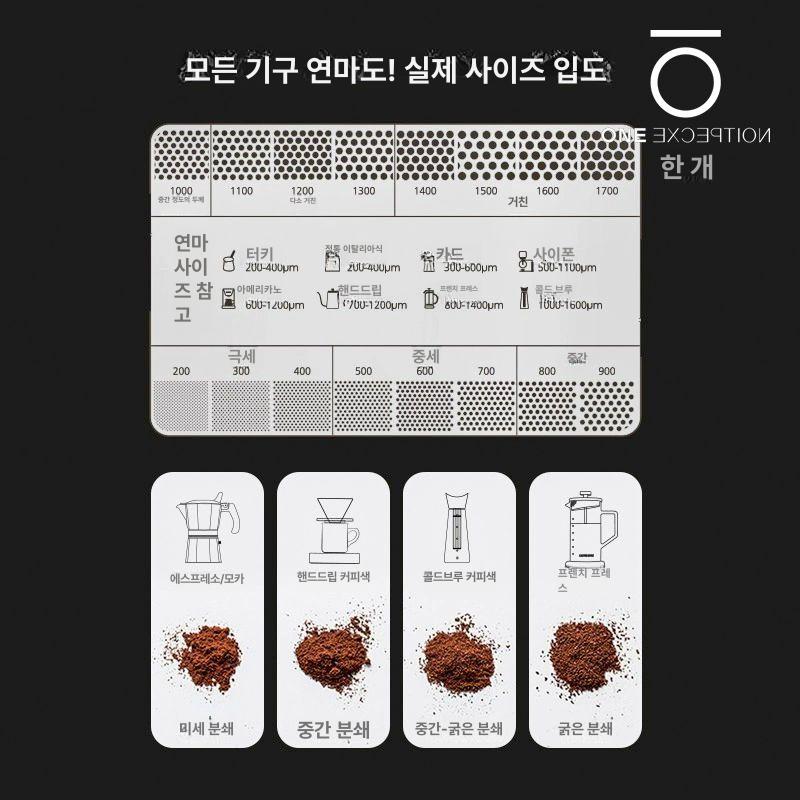 커피 눈금자 시트 참조 비교 연삭 카드형 가정용 볶음기 분쇄 스케일 참조 카드 - 상세 이미지 4