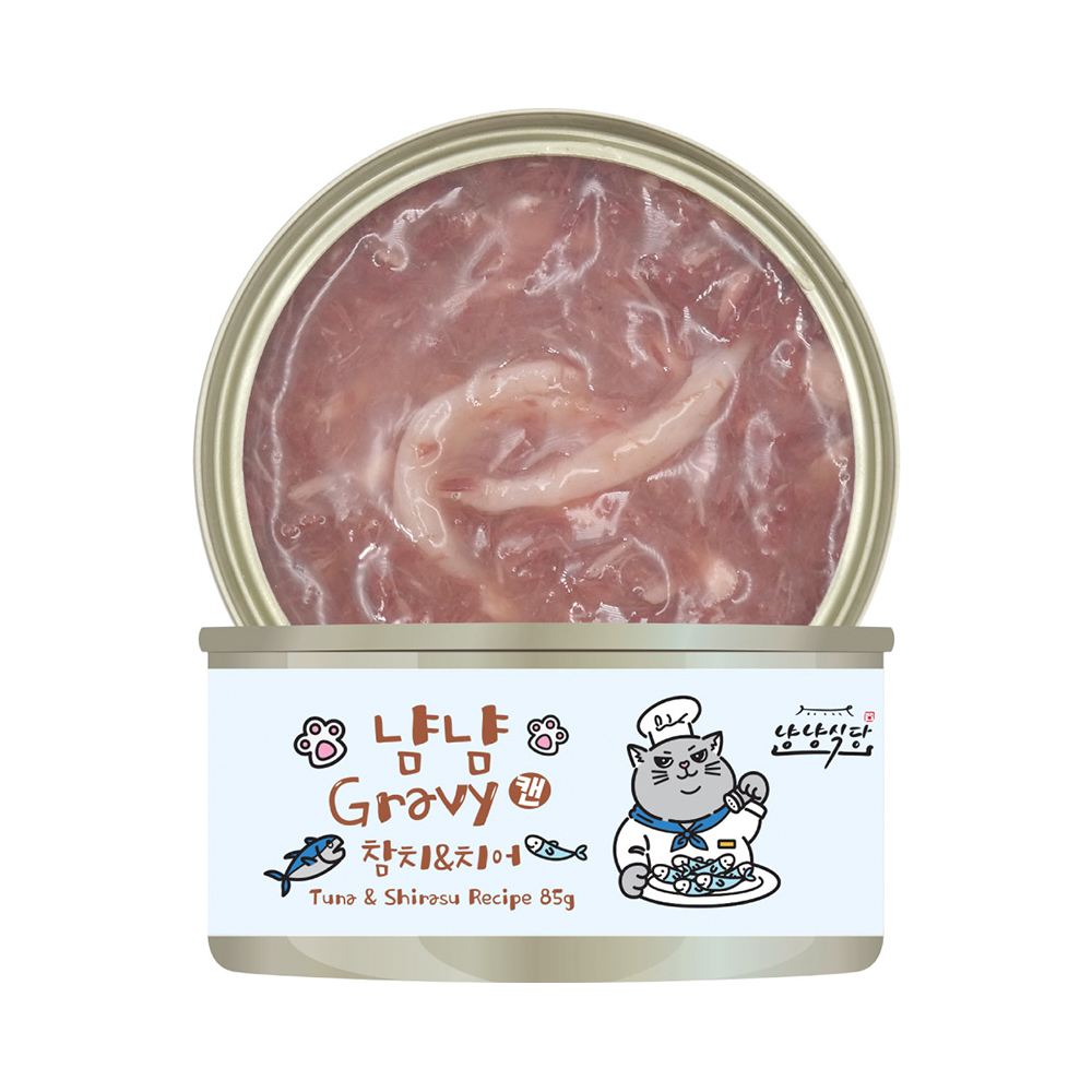 냥냥식당 냠냠 그레이비 고양이캔 참치+치어, 85g, 24개 - 상세 이미지 2
