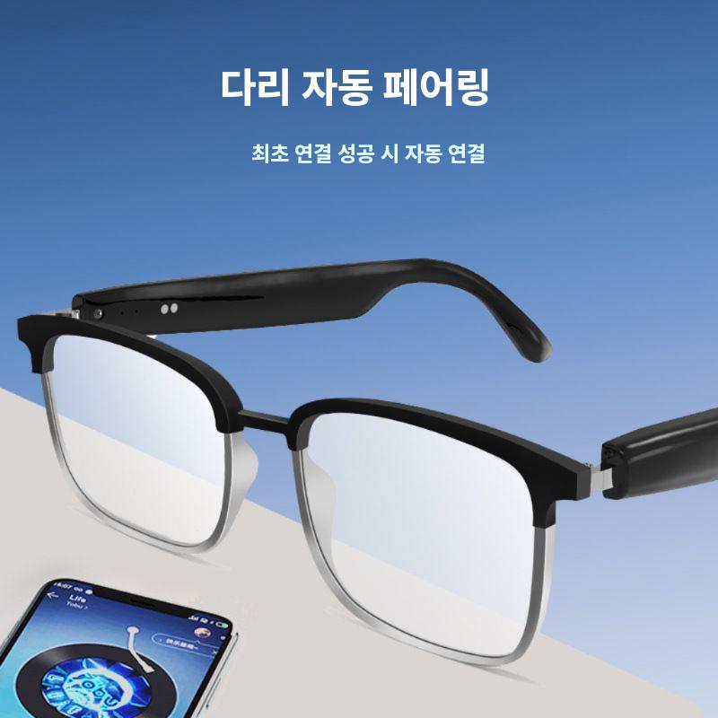 블루투스 선글라스 스포츠 무선 안경 음악 통화 안경테 블랙실버 - 상세 이미지 3