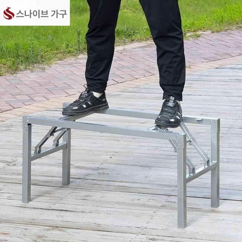 접이식 책상다리 테이블 탁자 지지대 책상 상다리 은회색 72x39x68 다리 공식 - 상세 이미지 3