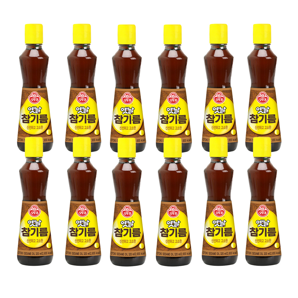 오뚜기 옛날 참기름 320ml, 12개 - 메인 이미지