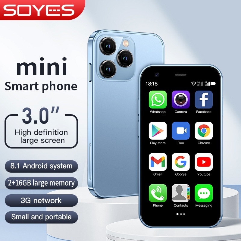 초미니 휴대폰 아이폰 xs16 소형 SOYES 스마트폰 4G 세컨폰 2G+16G 블랙 - 상세 이미지 4
