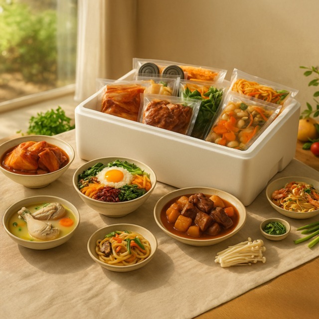 일주일 밀키트 정기 집밥 구독 식단 간편식 가정식 밥상 술안주 반찬 - 상품 이미지