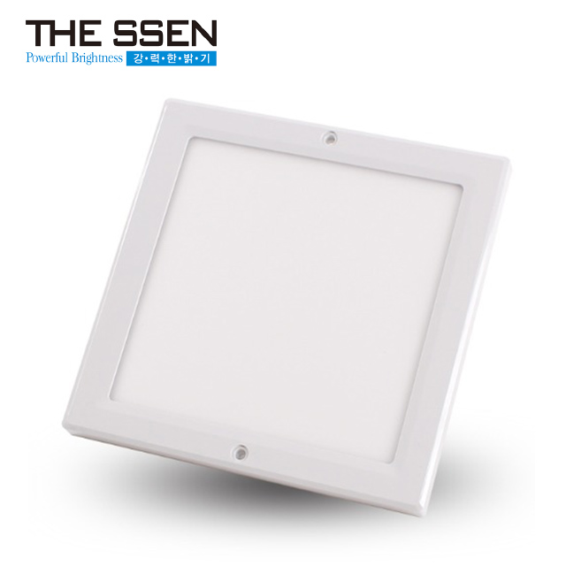 더쎈 LED 슬림엣지 사각직부 25cm(외경사이즈 10인치) 20W - 상품 이미지