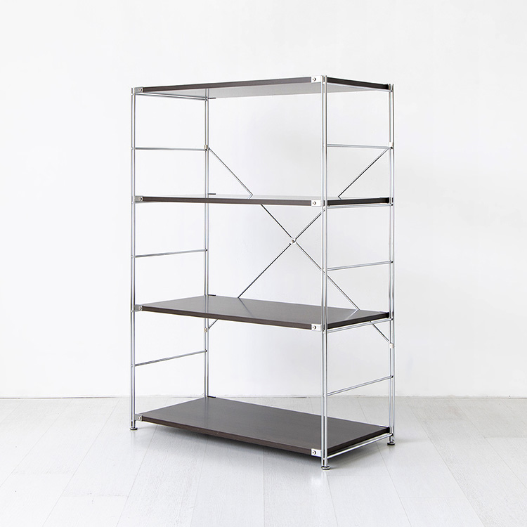 CHAKOC 선반 850 넓은 850x420x1200mm, 4단, 내추럴 0099.3614