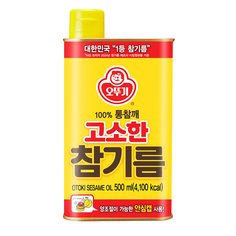 오뚜기 고소한 참기름 캔 500ml, 1개