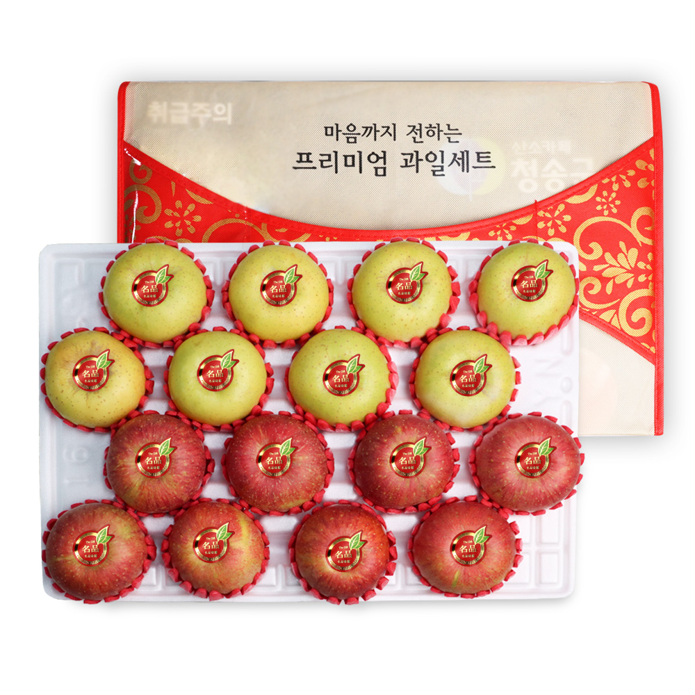 청송 네자매 사과 꿀 부사 감홍 홍로 골드 피치애플 프리미엄 선물세트(5KG) - 상세 이미지 4