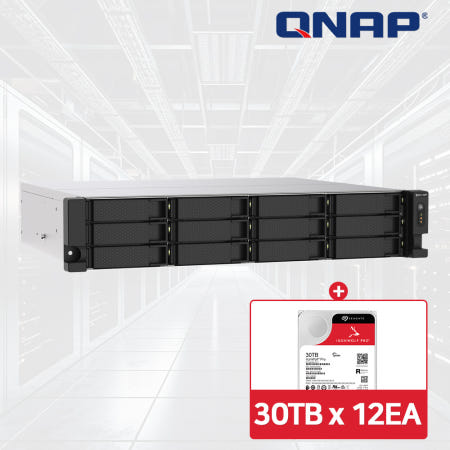 QNAP TS-1273AU-RP-8G NAS 12베이 아이언울프프로 360TB [30TBx12] HDD 포함