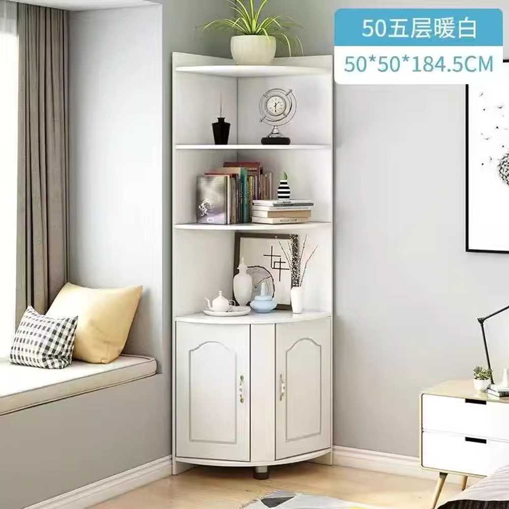 욕실 코너장 장식장 거실 침실 삼각형 다기능 캐비닛 40x40 4단 - 상세 이미지 5