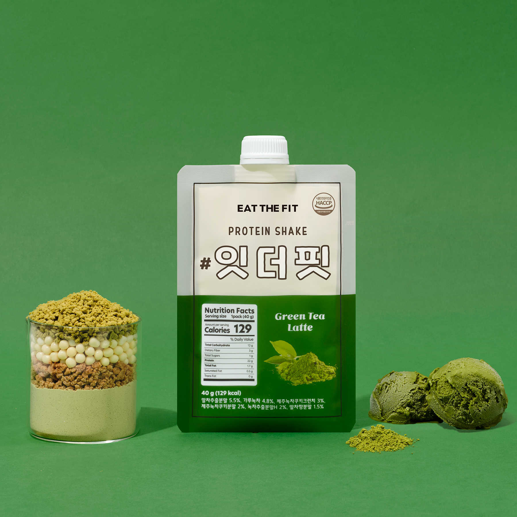 잇더핏 단백질 쉐이크 맛있는 한끼 식사대용 파우치 1주플랜 녹차라떼, 7포, 1개