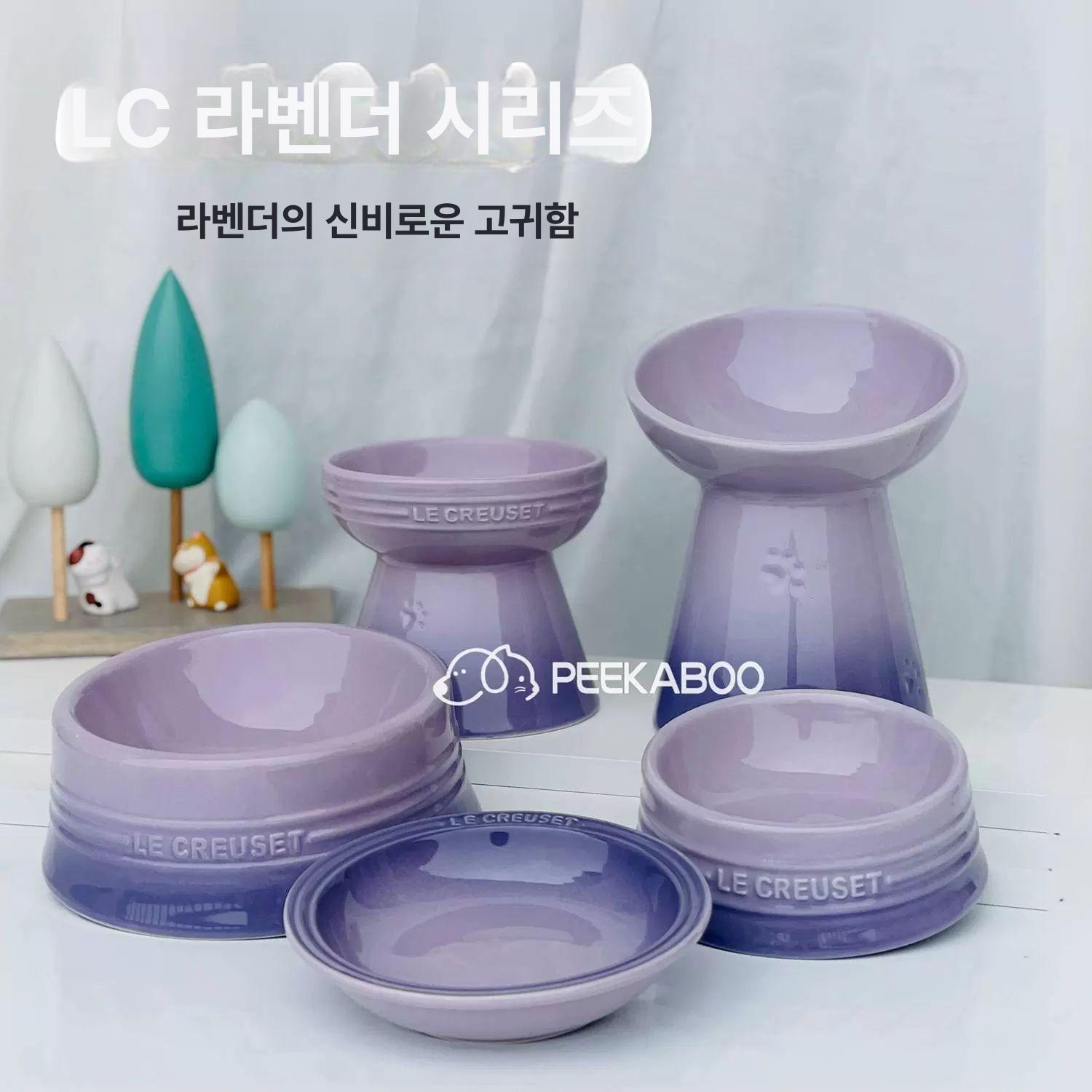 고양이 강아지 물그릇 식기 도자기 밥그릇 사료 체리블로섬 핑크 비스듬한 입구 유니버설 - 상세 이미지 3