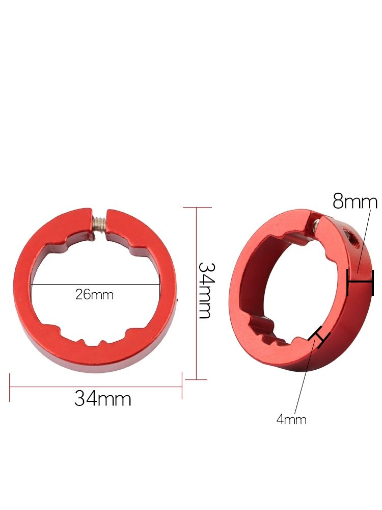 자전거 핸들바 커버링 알루미늄 드롭바 합금 뚜껑 레드-작은 잠금 링 3mm 내육각 - 상품 이미지