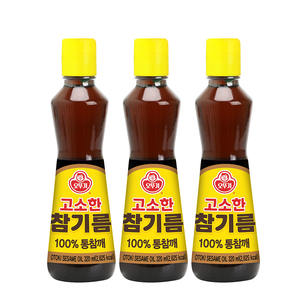 오뚜기 고소한 참기름 병 320ml, 3개