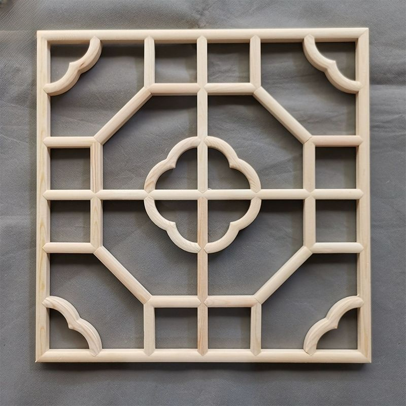 전통 창살 한옥 동양 창문 창호문 사각 창호 25x25CM - 상품 이미지