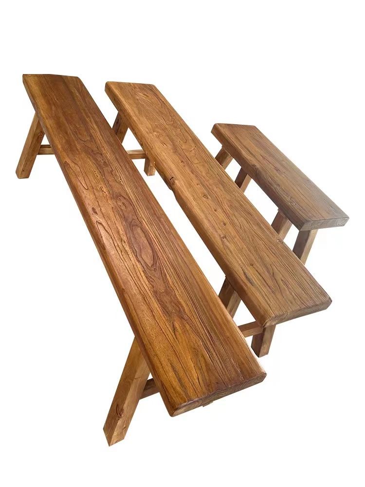 원목 긴의자 고재 스툴 벤치 나무 느릅 벤치 빈티지 50x26x45 길이너비높이 - 상세 이미지 5
