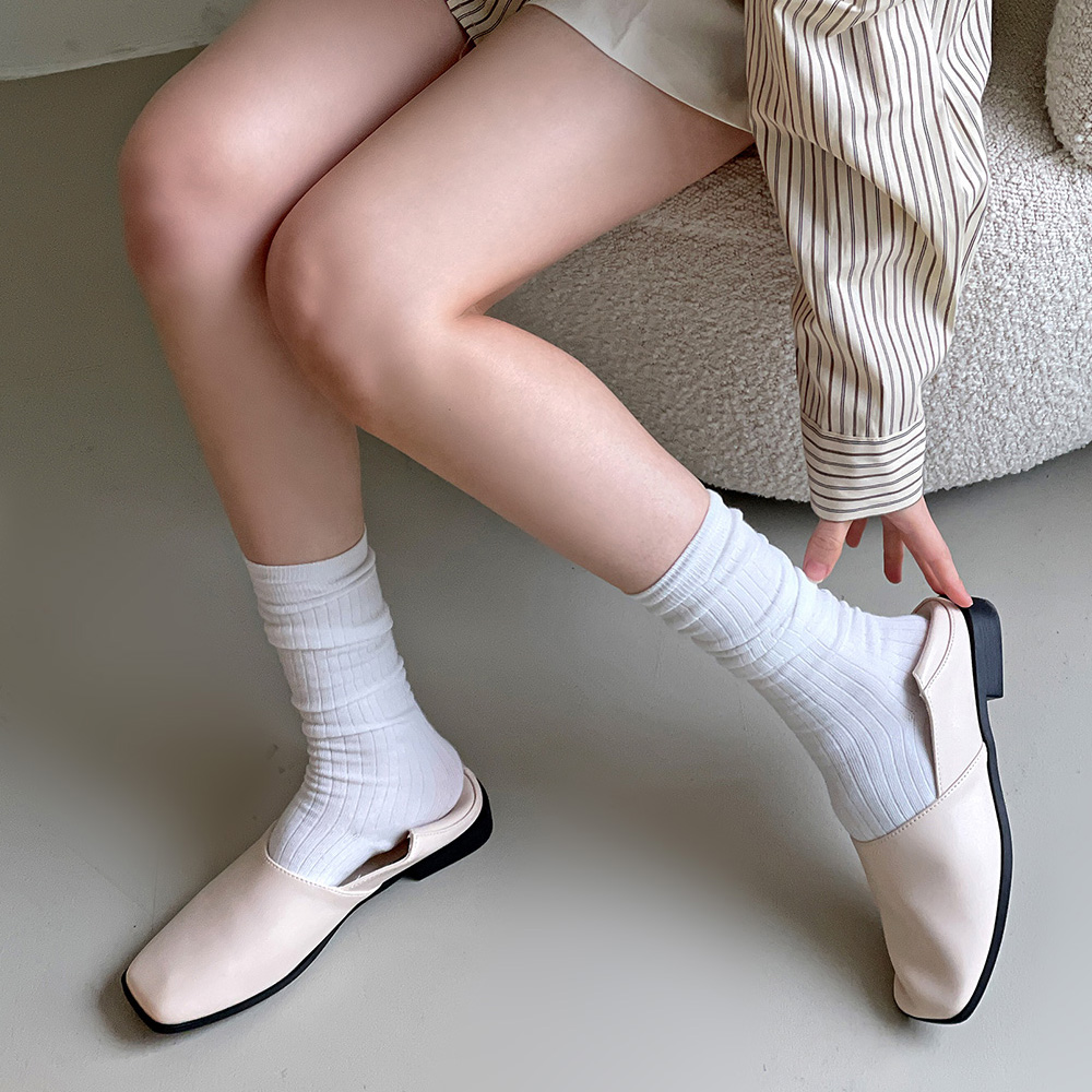 플라틴베이지 빅사이즈 260 각코 말랑 스퀘어 쿠션 데일리 로퍼 단화 - 상세 이미지 3