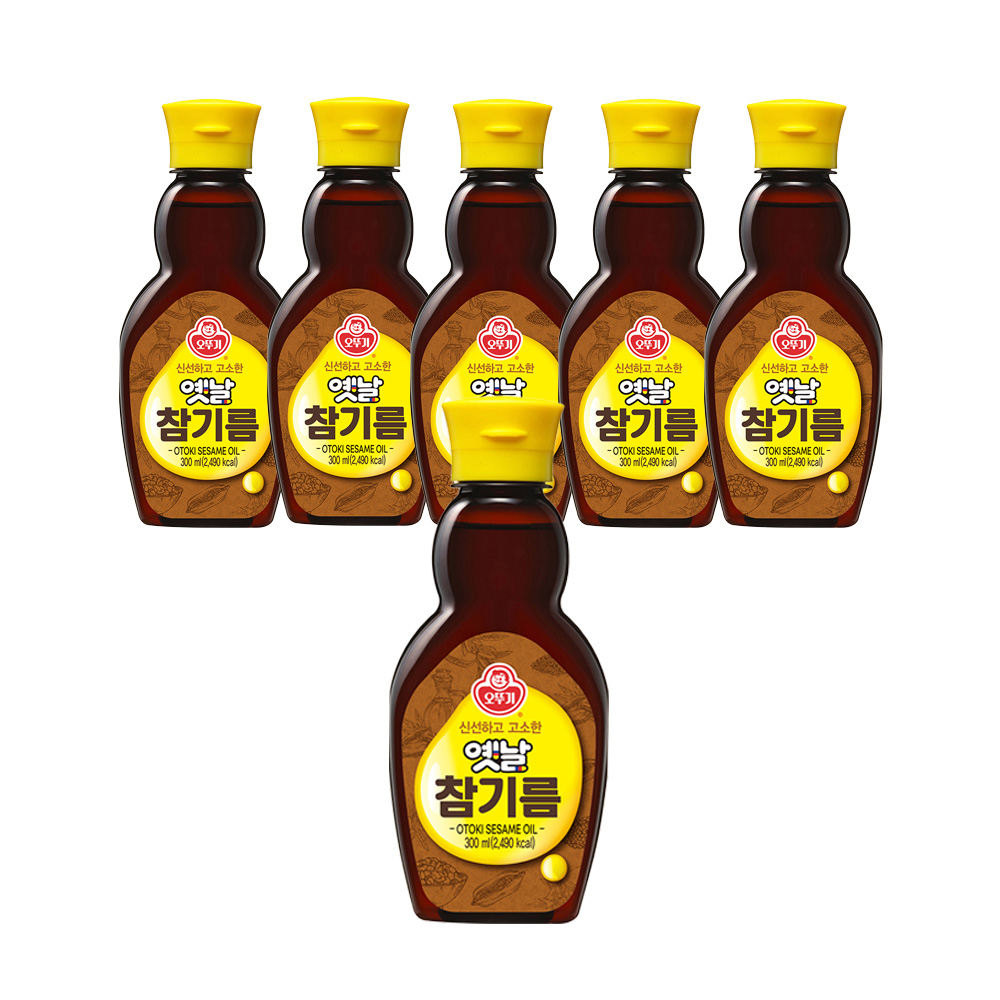 오뚜기 옛날 참기름 300ml, 6개 - 메인 이미지