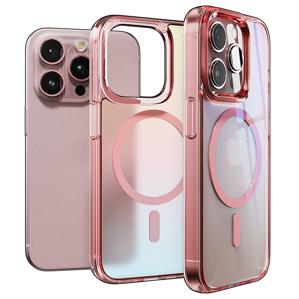 빅쏘 띠부띠부 컬러 범퍼 맥세이프 케이스 핑크, 아이폰15 프로