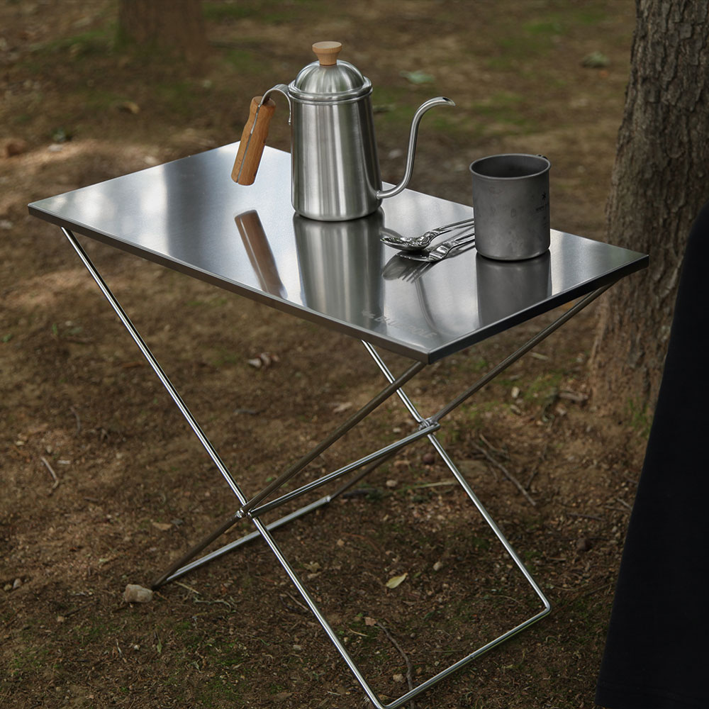 블루폴 버디 테이블 폴딩 IGT 실버스텐 캠핑 사이드 보조 테이블 장작 선반 플랫버너 호환