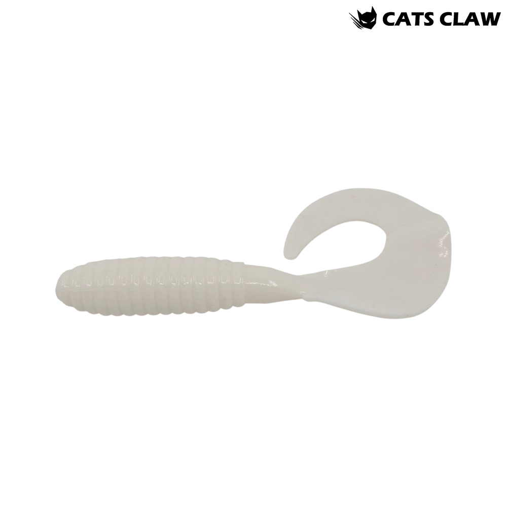 캣츠크로우 씨그럽 우럭웜 광어캐스팅 배스웜 001 화이트 글로우, 12.7cm(5인치) - 메인 이미지
