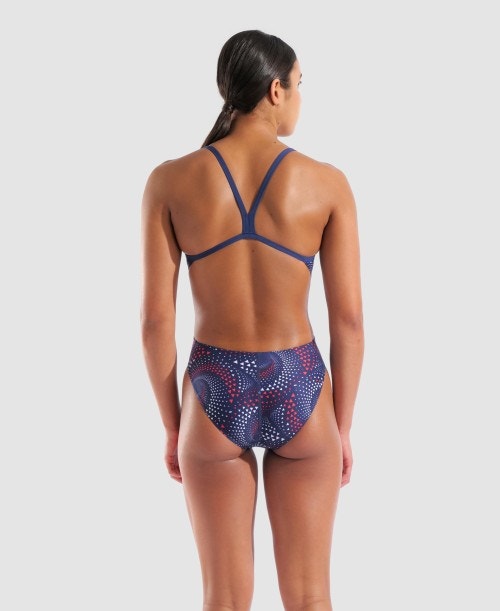 Arena Fireflow Challenge Back One Piece Navy/Red White Blue, 40 - 상세 이미지 3