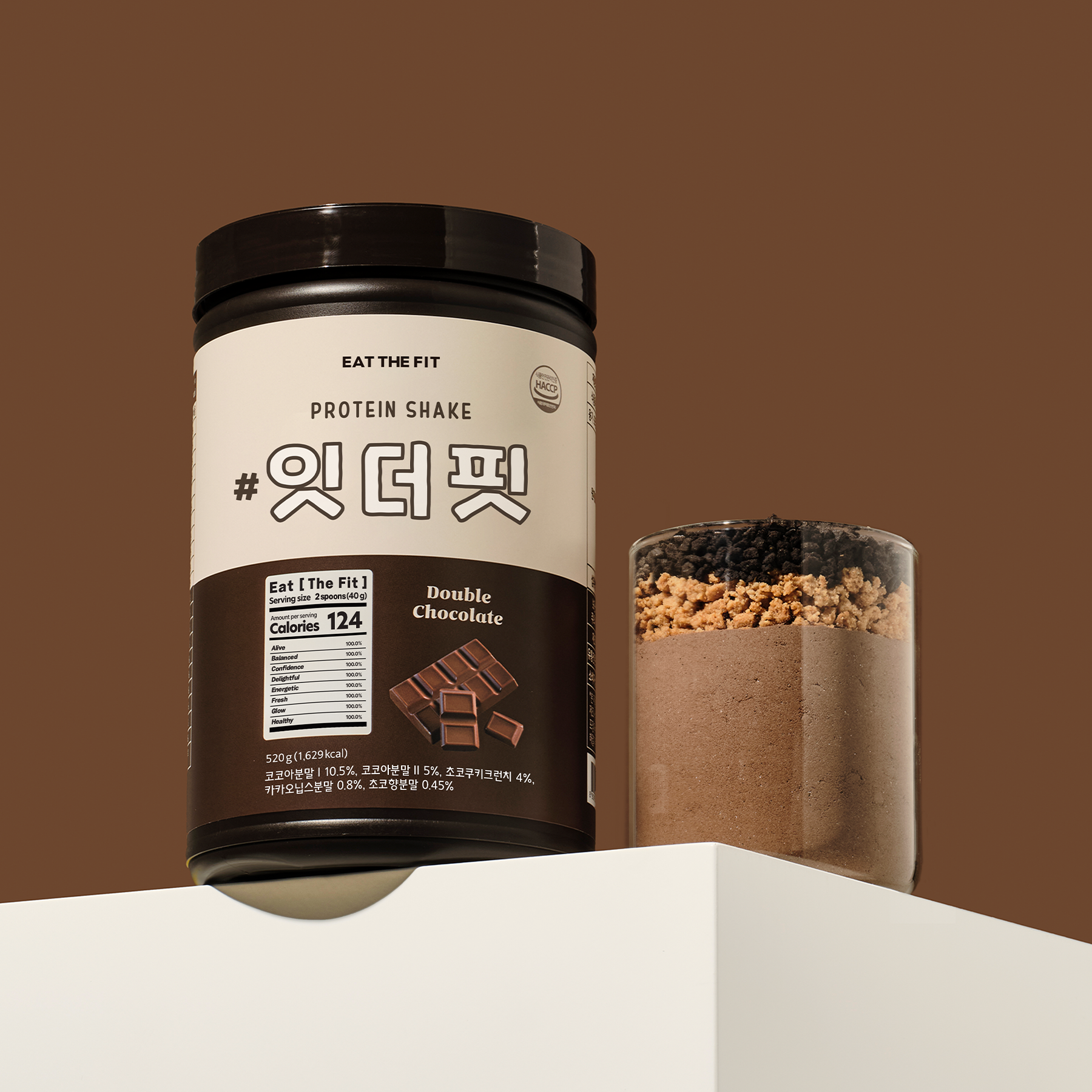 잇더핏 단백질 쉐이크 한끼 식사대용 대용량 더블초코, 520g, 1개